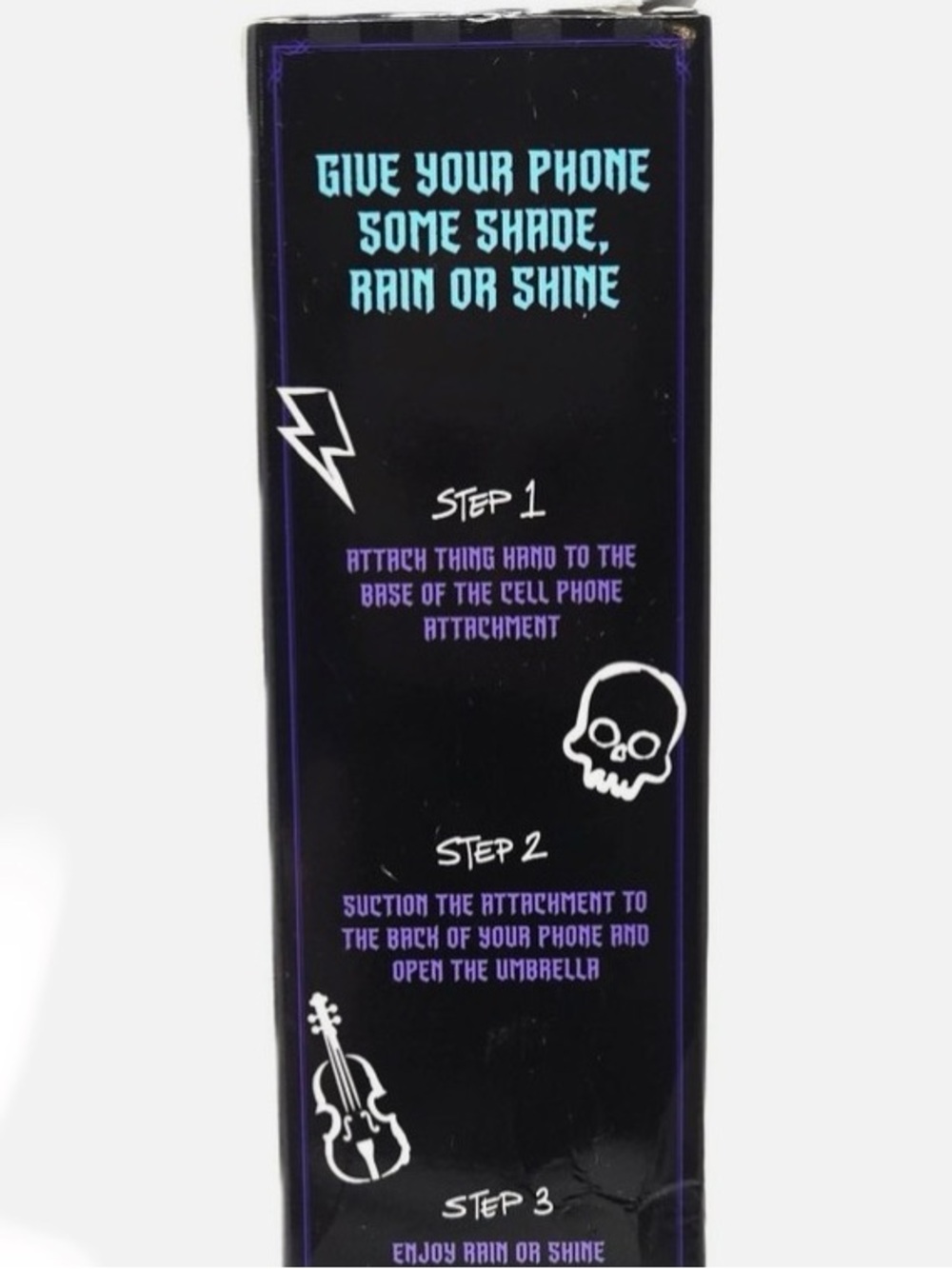 NYX Wednesday Phone Umbrella Accessory in Black with Purple & black